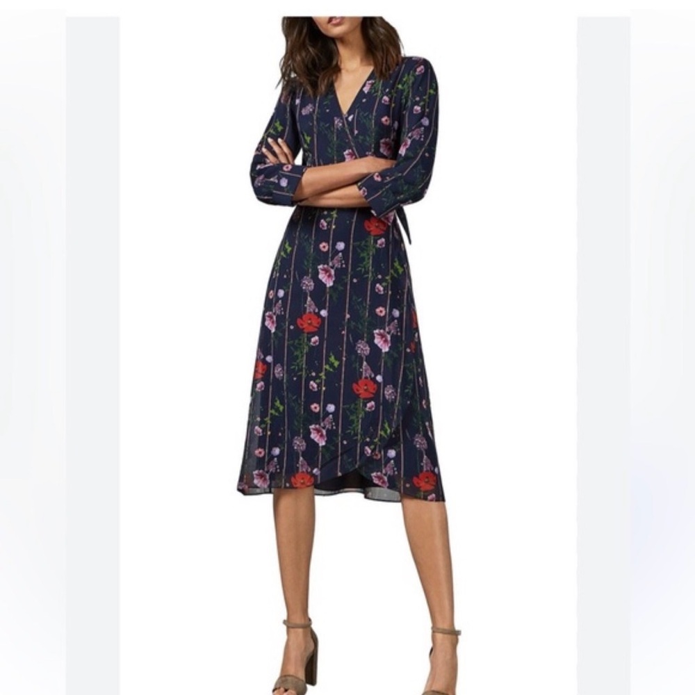 Ted Baker Women’s Navy Floral Wrap Dress
